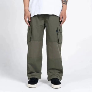 Pride N Joy Co - Olive Cargo Pants Rangers Loose - Pride N Joy Co