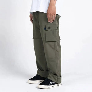 Pride N Joy Co - Olive Cargo Pants Rangers Loose - Pride N Joy Co