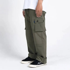 Pride N Joy Co - Olive Cargo Pants Rangers Loose - Pride N Joy Co