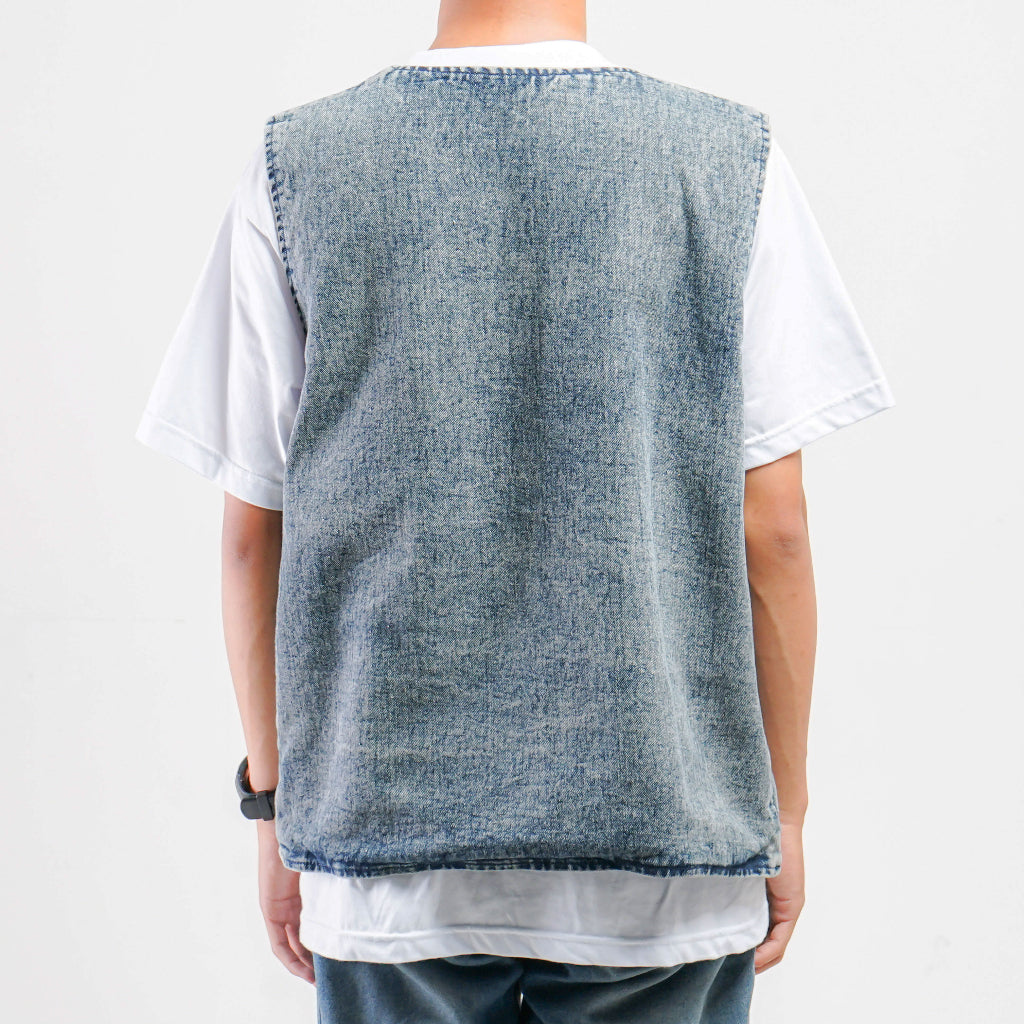 Bent Sand 12 Oz Denim Jeans Vest Reversible