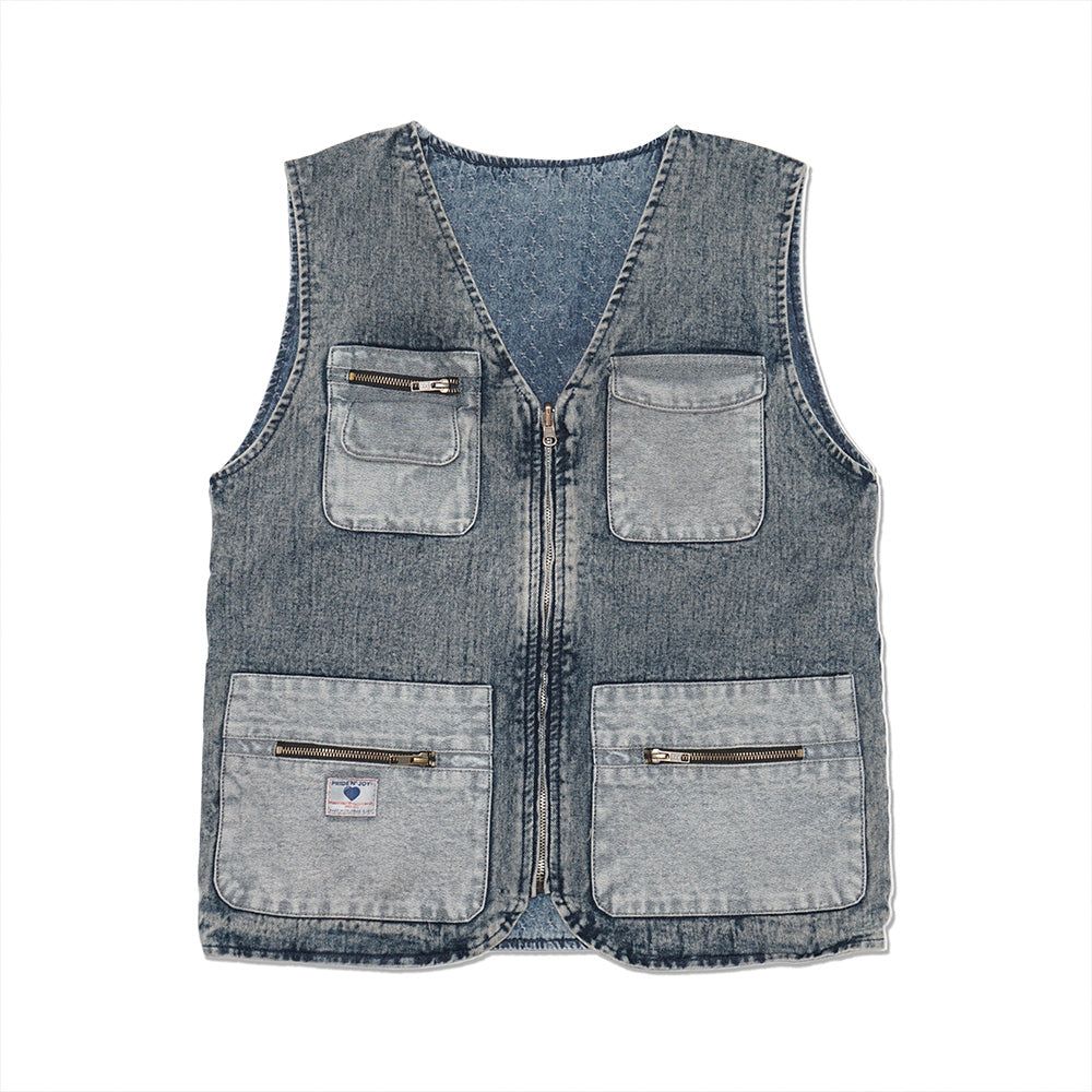 Bent Sand 12 Oz Denim Jeans Vest Reversible