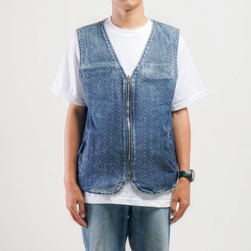 Bent Sand 12 Oz Denim Jeans Vest Reversible