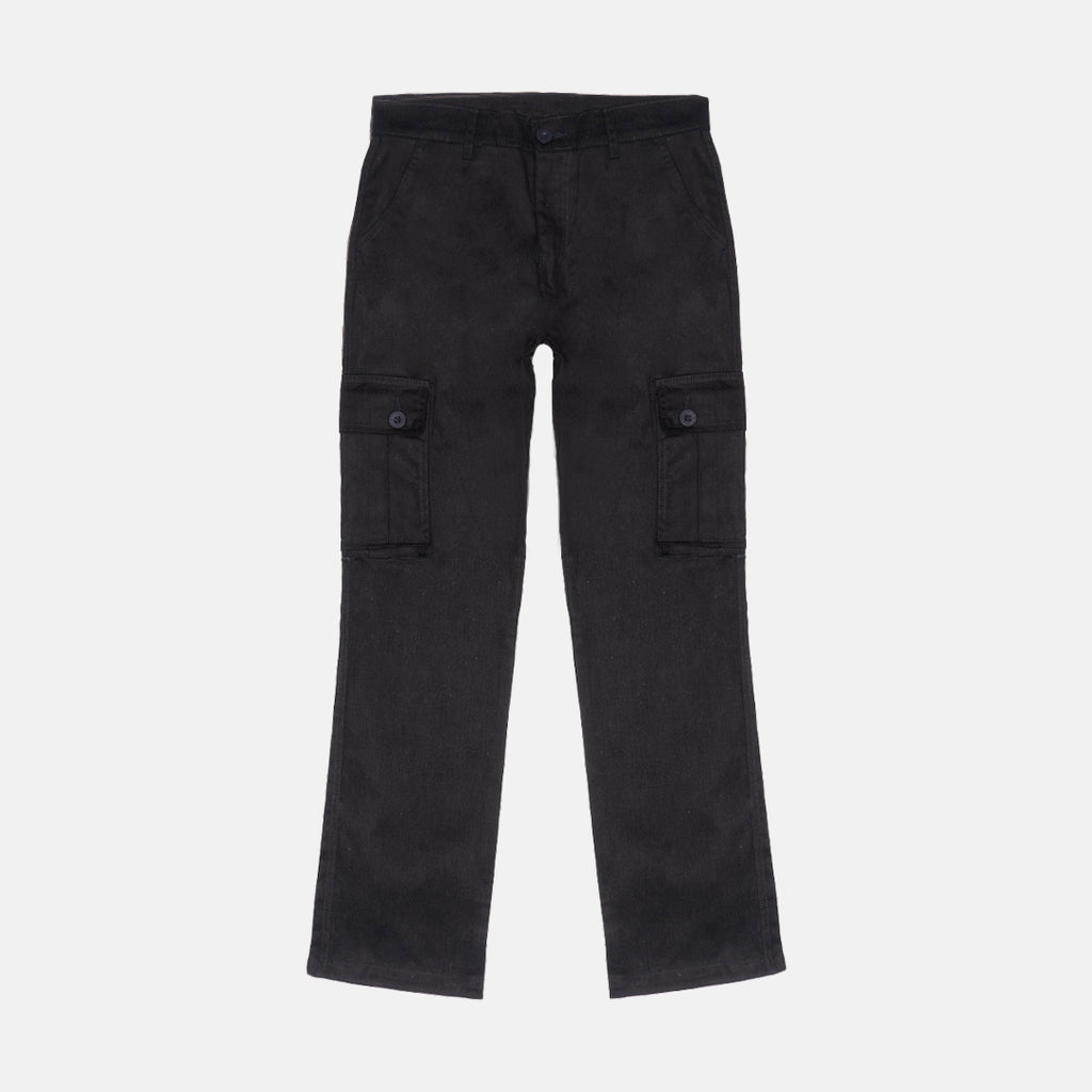 Black Cargo Basic Pants