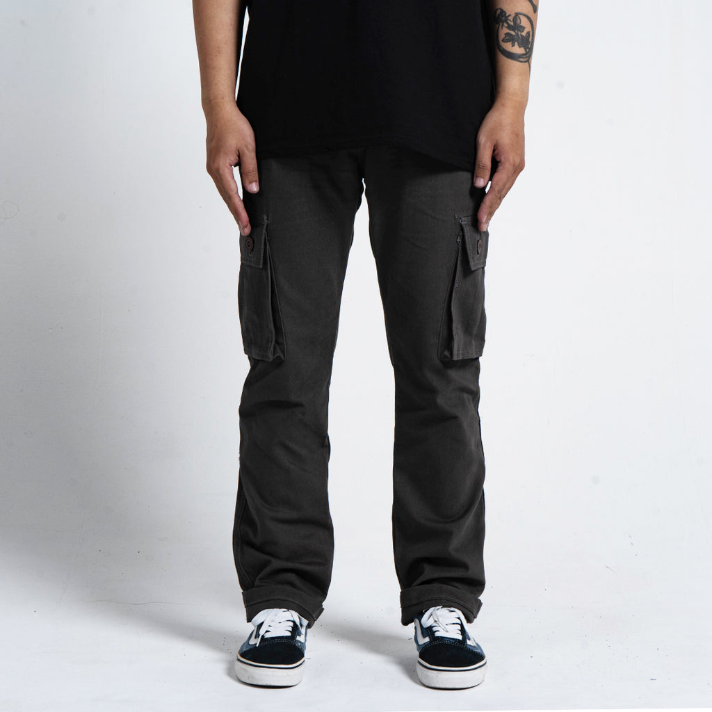 Grey Cargo Basic Pants