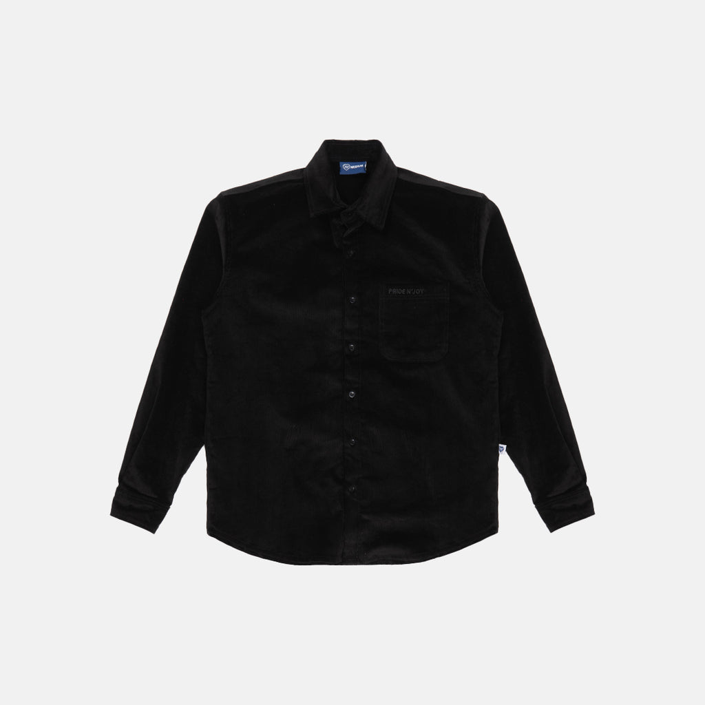 Black Corduroy Shirt Embroidery