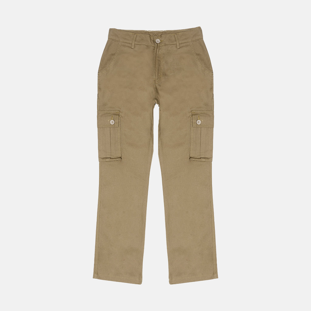 Khaki Cargo Basic Pants