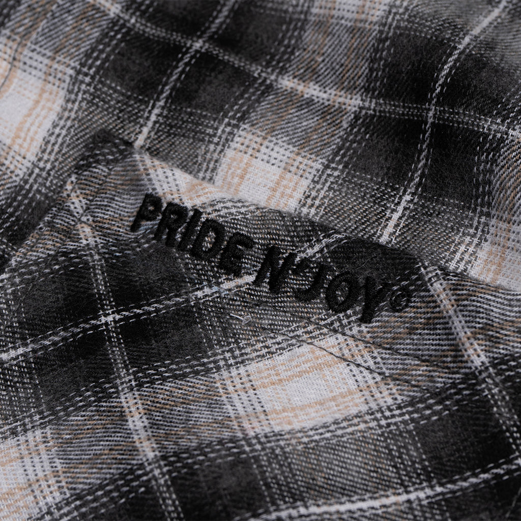 Black & White Plaid Flannel Embroidery