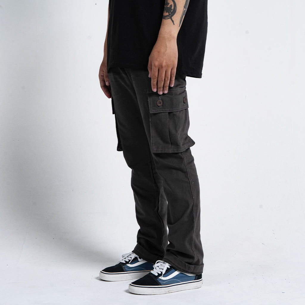 Grey Cargo Basic Pants