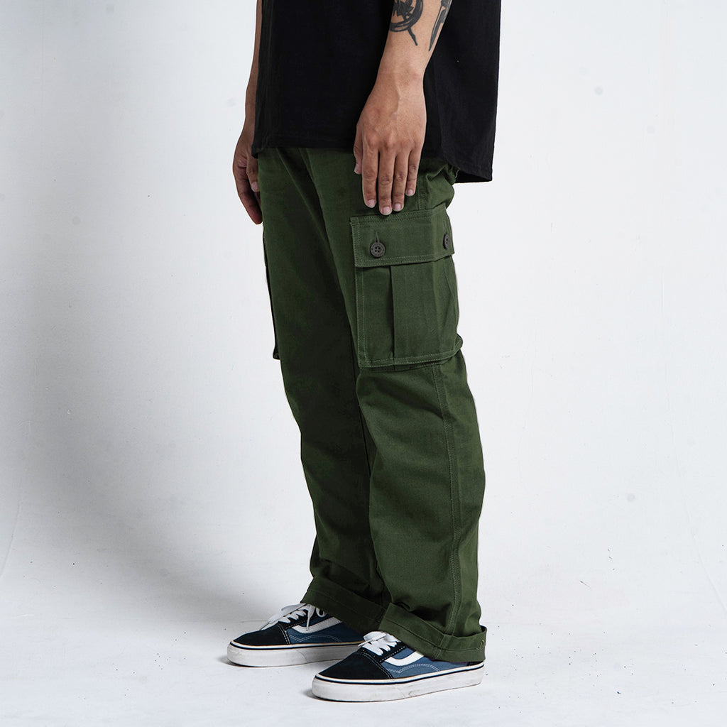 Green Cargo Basic Pants