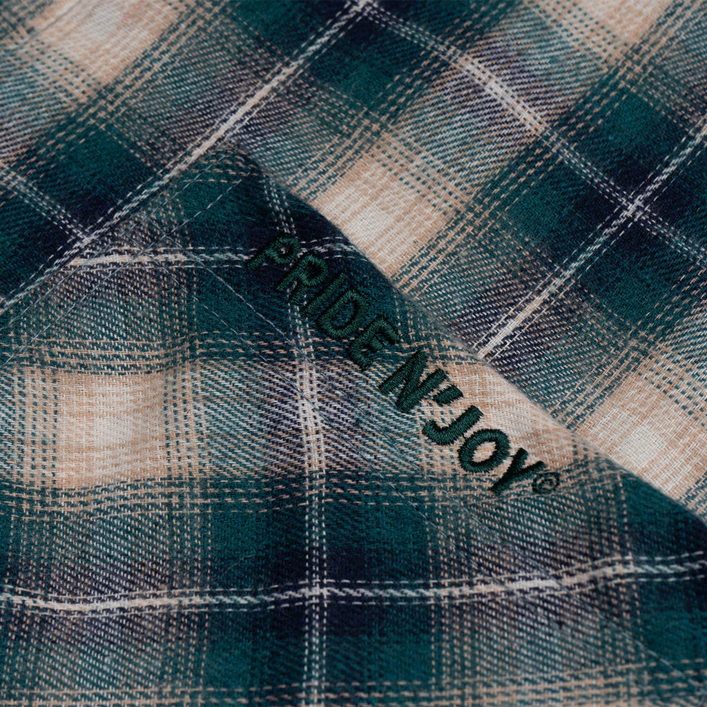 Green Plaid Flannel Embroidery