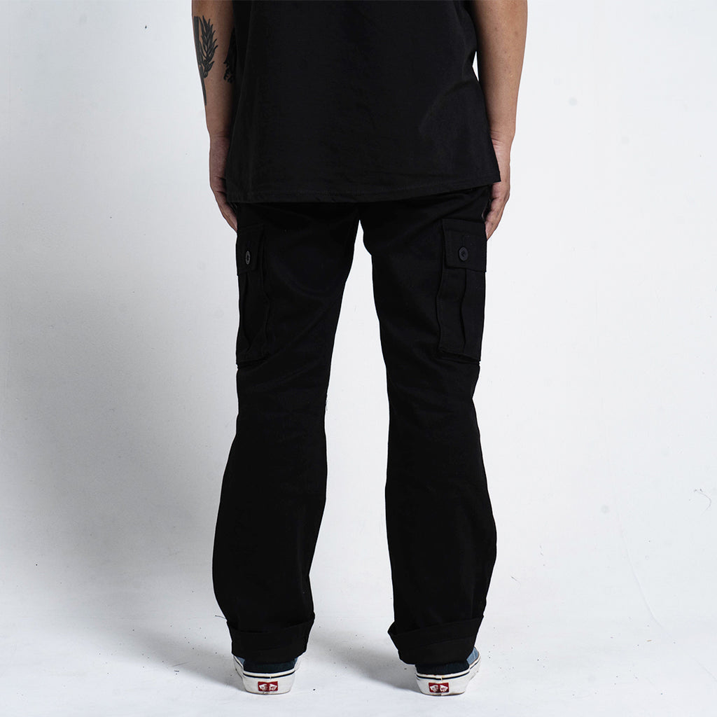 Black Cargo Basic Pants