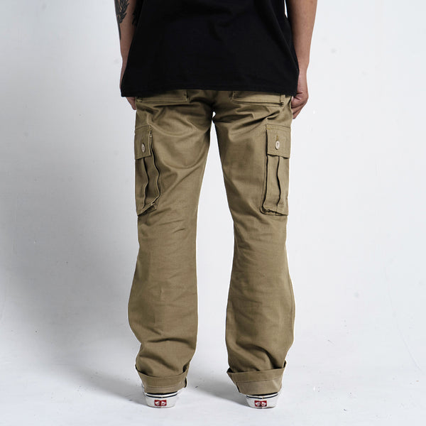 Khaki Cargo Basic Pants