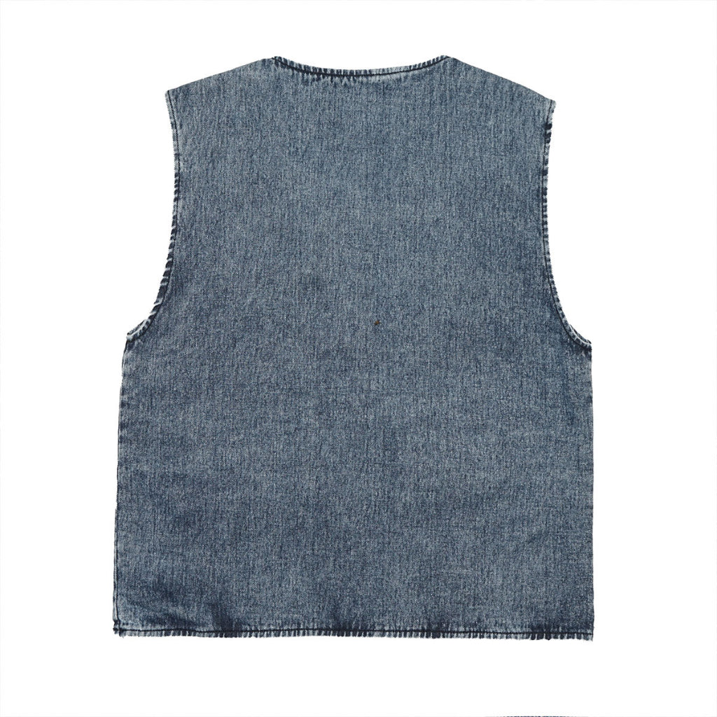 Hart Sand Denim Jeans Vest Reversible