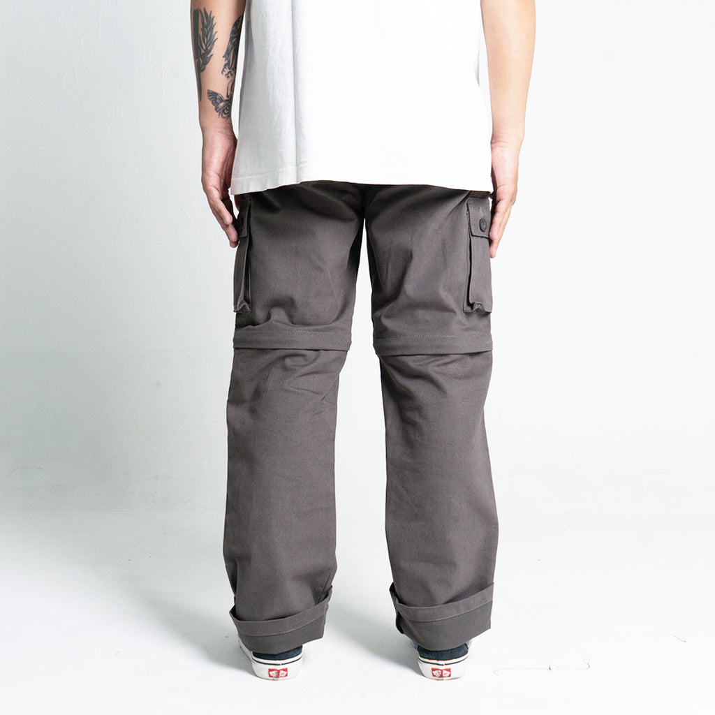 Grey Cargo 2in1 Long Short Pants