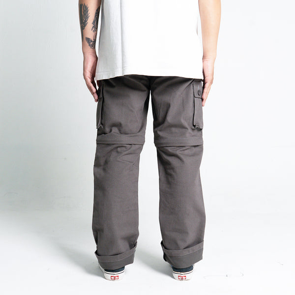 Grey Cargo 2in1 Long Short Pants