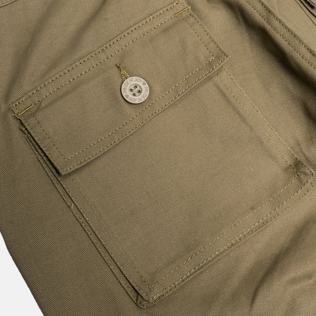 Khaki Cargo Basic Pants