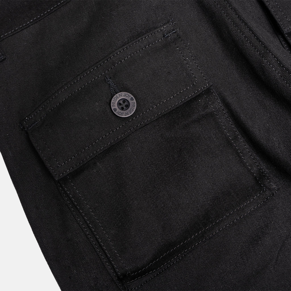 Black Cargo Basic Pants