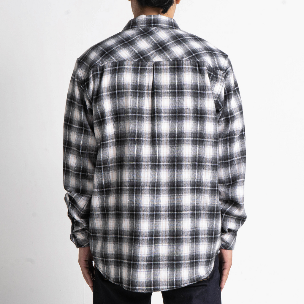 Black & White Plaid Flannel Embroidery