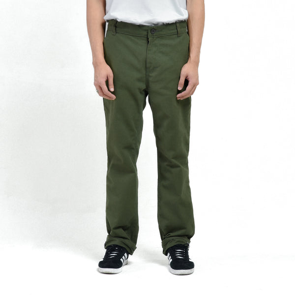 Chino Pants Green Olive Army Twill