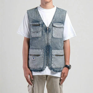 Pride N Joy Co - Bent Sand 12 Oz Denim Jeans Vest Reversible - Pride N Joy Co