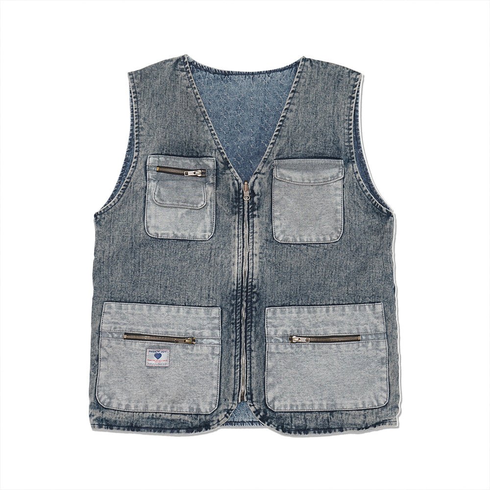 Pride N Joy Co - Bent Sand 12 Oz Denim Jeans Vest Reversible - Pride N Joy Co