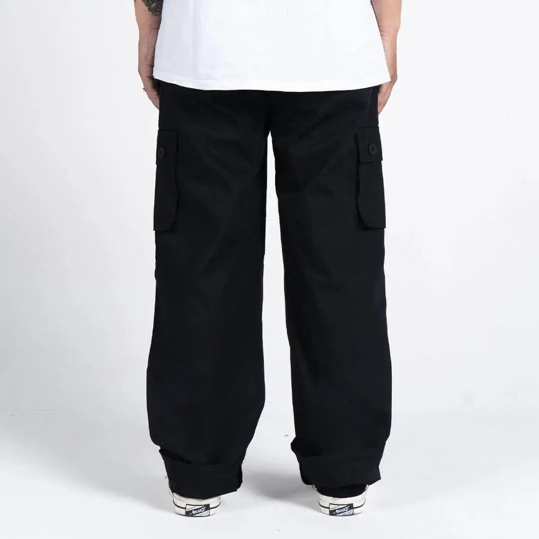 Pride N Joy Co - Black Cargo Pants Rangers Loose - Pride N Joy Co