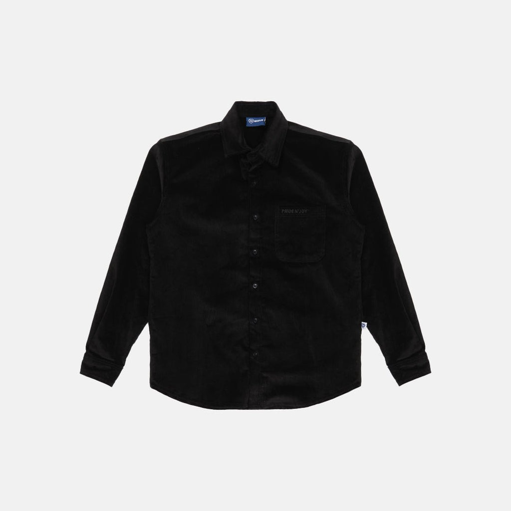 Pride N Joy Co - Black Corduroy Shirt Embroidery - Pride N Joy Co