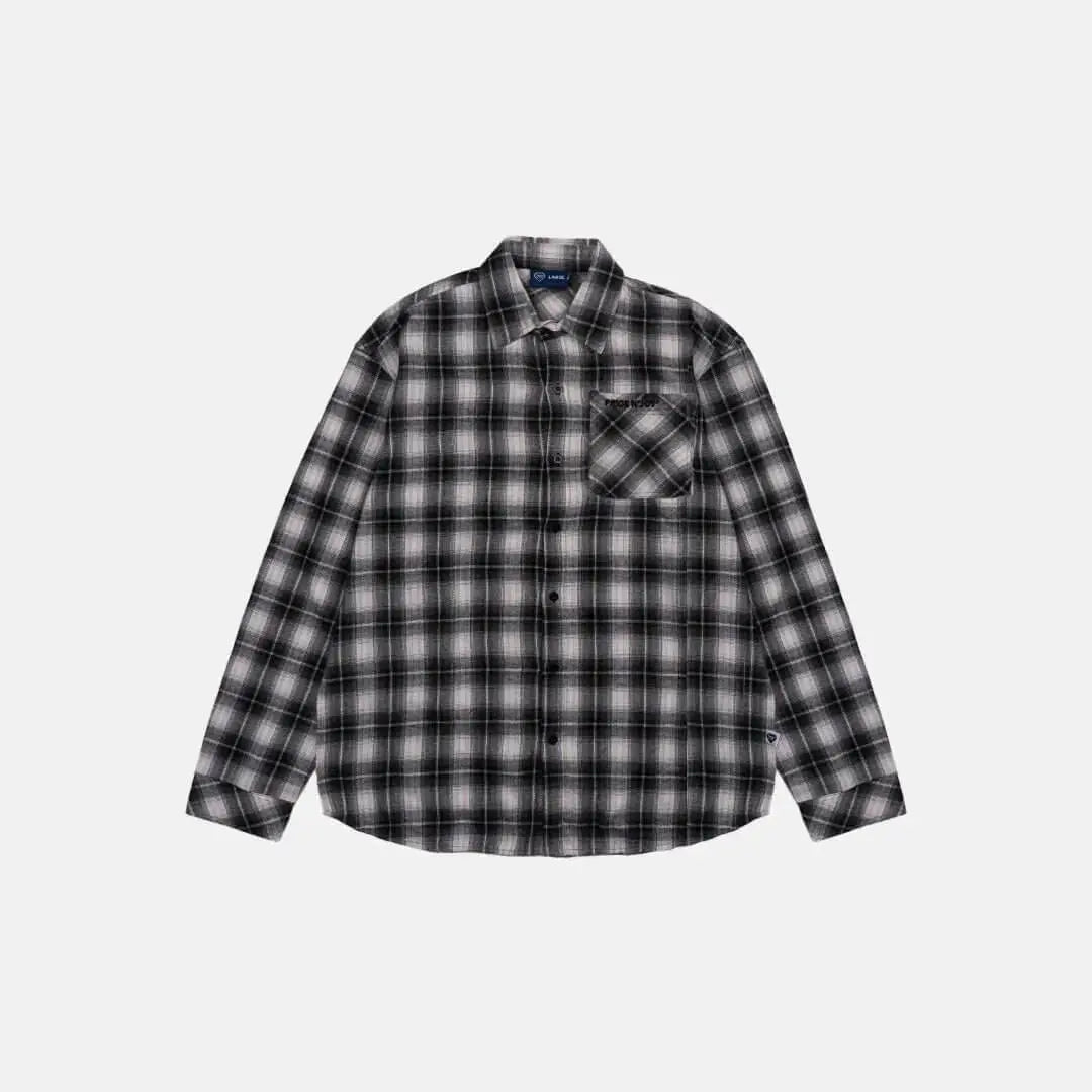 Pride N Joy Co - Black & White Plaid Flannel Embroidery - Pride N Joy Co