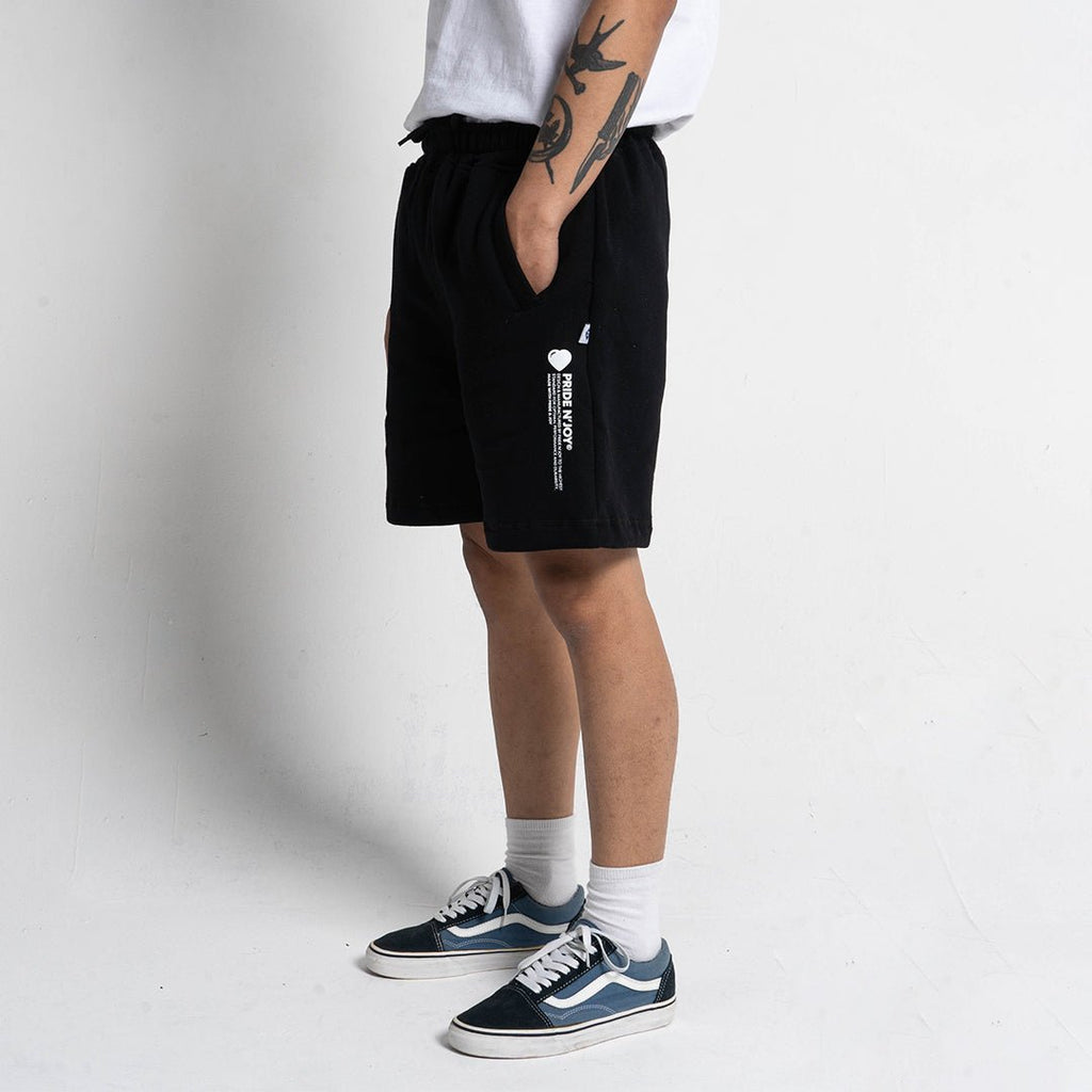 Pride N Joy Co - Fleece Short Pants Black - Pride N Joy Co