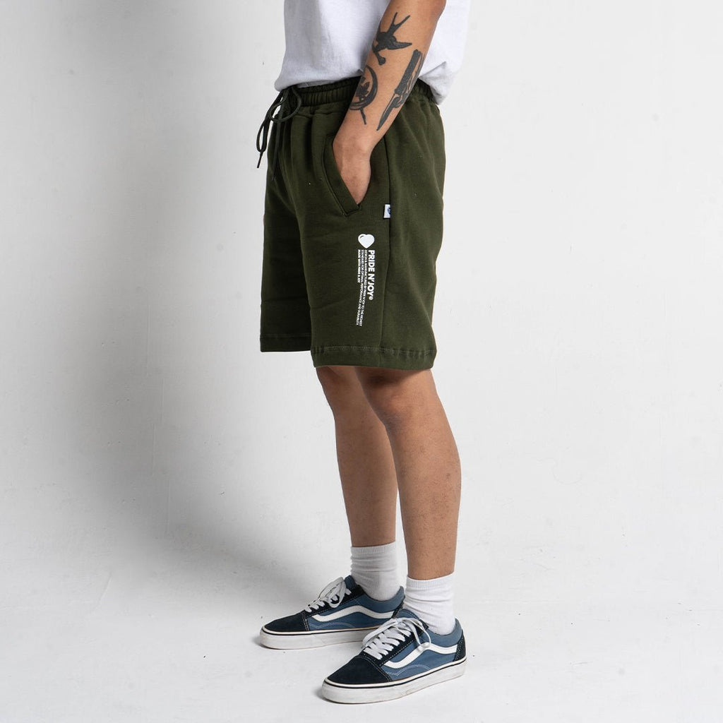 Pride N Joy Co - Fleece Short Pants Green - Pride N Joy Co