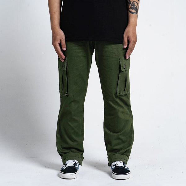 Pride N Joy Co - Green Cargo Basic Pants - Pride N Joy Co