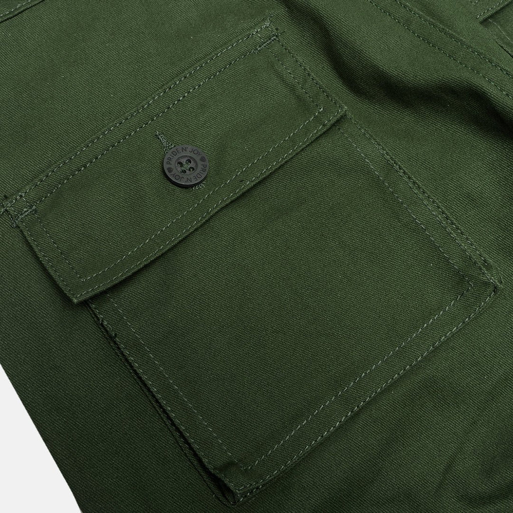 Pride N Joy Co - Green Cargo Basic Pants - Pride N Joy Co