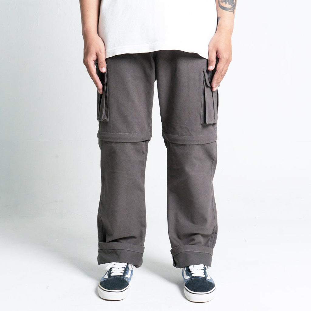 Pride N Joy Co - Grey Cargo 2in1 Long Short Pants - Pride N Joy Co