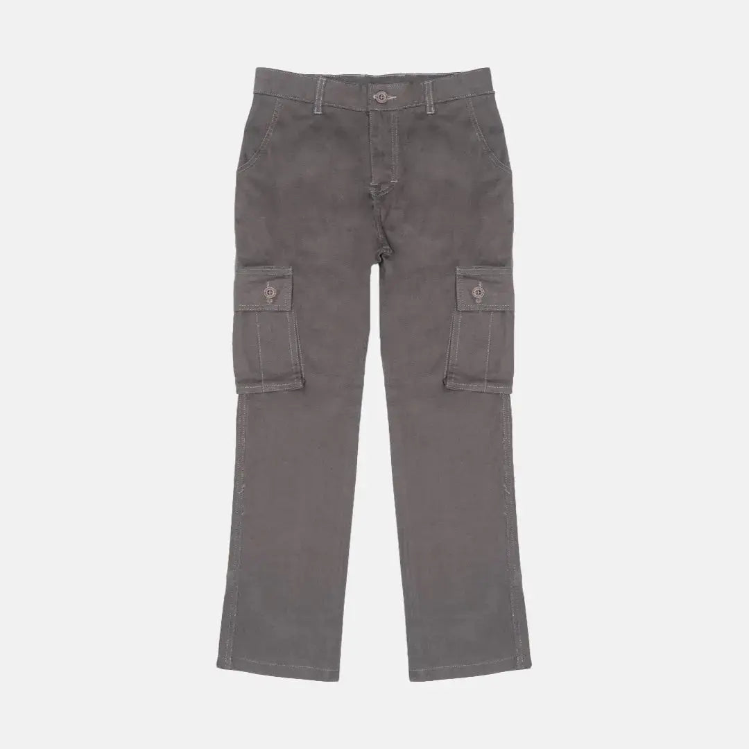 Pride N Joy Co - Grey Cargo Basic Pants - Pride N Joy Co