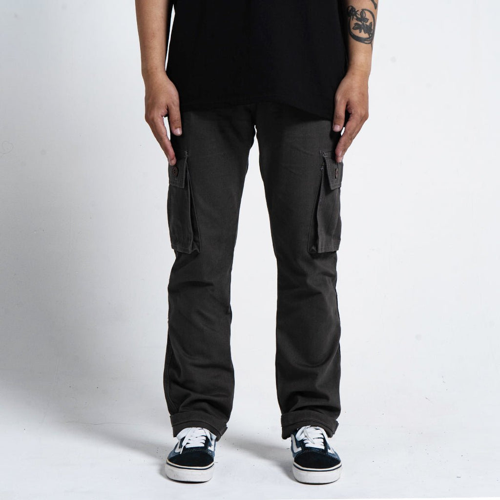 Grey Cargo Basic Pants - Pride N Joy Co