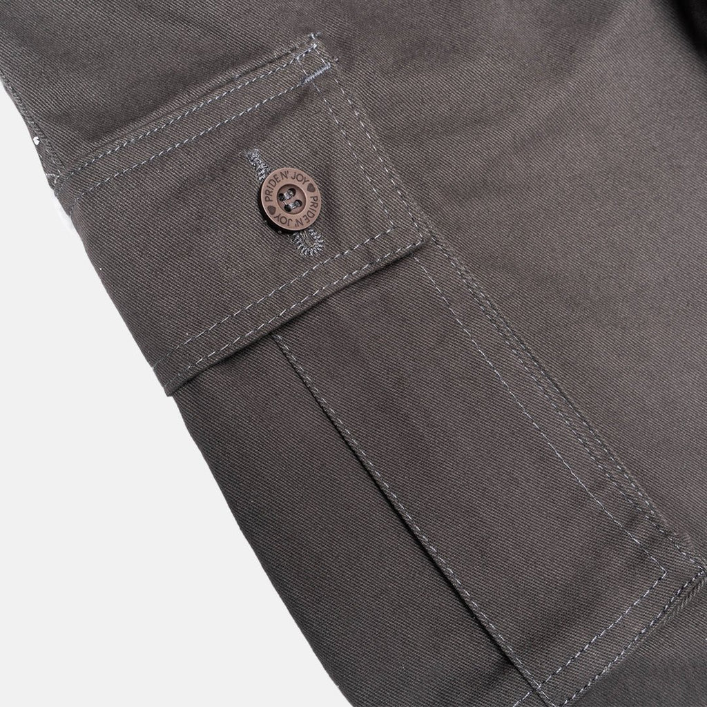 Pride N Joy Co - Grey Cargo Basic Pants - Pride N Joy Co