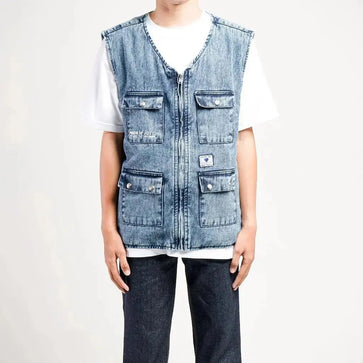 Hart Sand Denim Jeans Vest Reversible - Pride N Joy Co