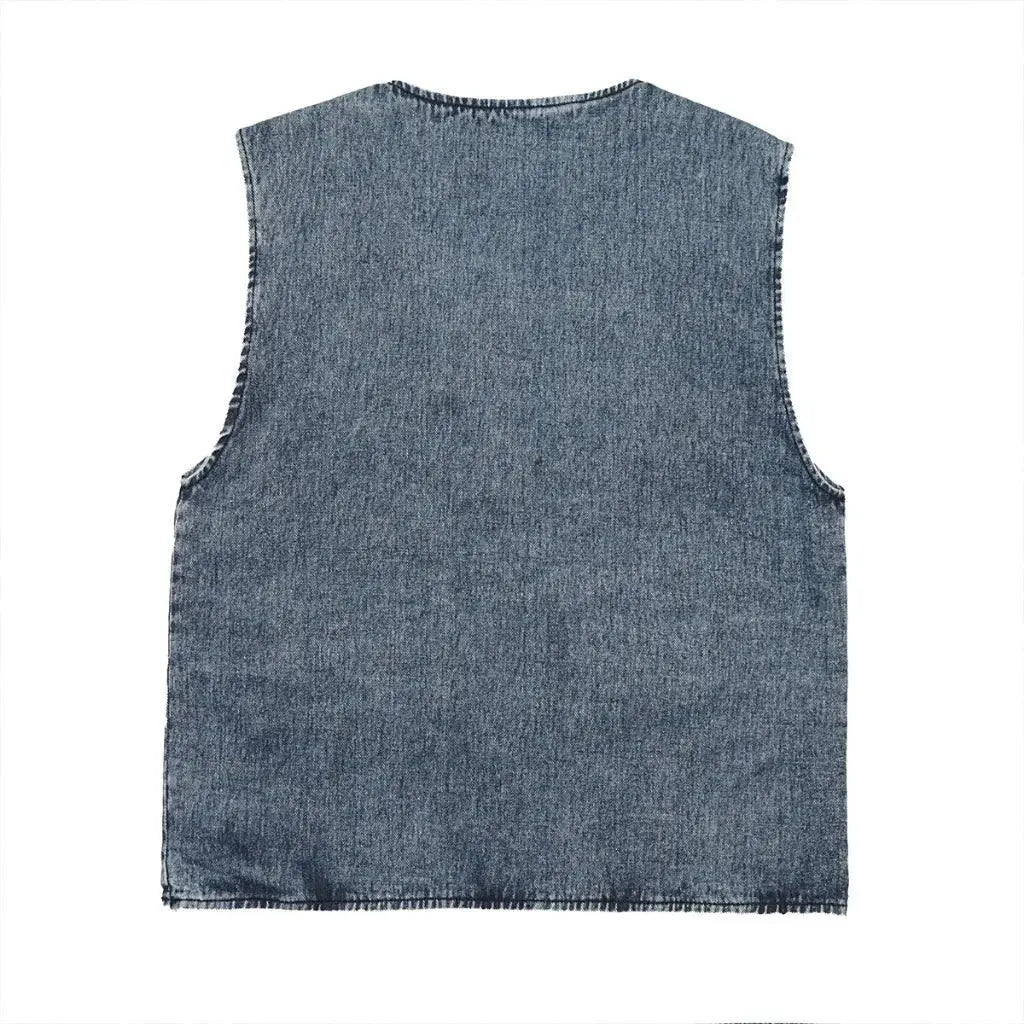 Hart Sand Denim Jeans Vest Reversible - Pride N Joy Co