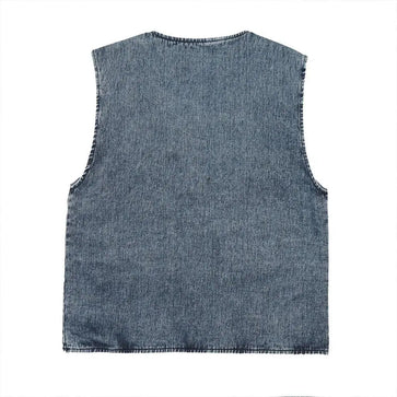 Hart Sand Denim Jeans Vest Reversible - Pride N Joy Co