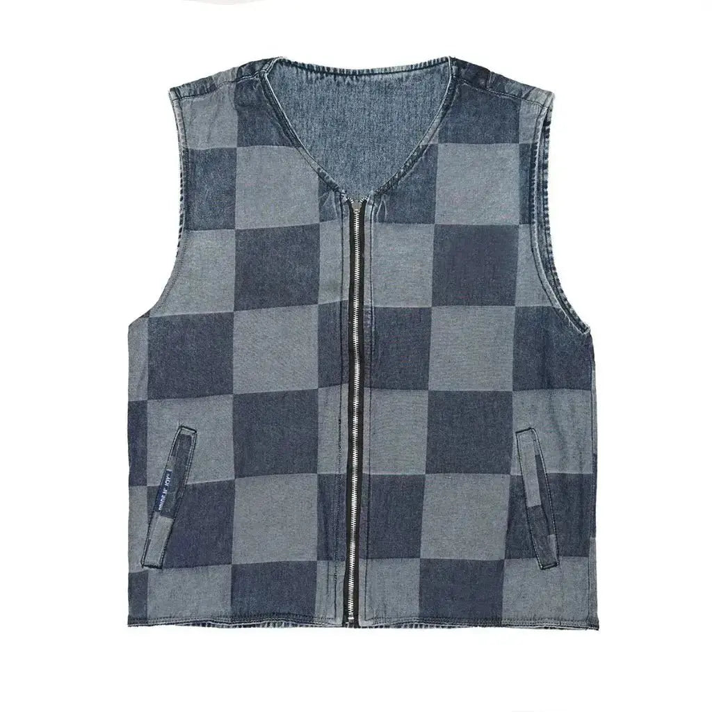 Hart Sand Denim Jeans Vest Reversible - Pride N Joy Co