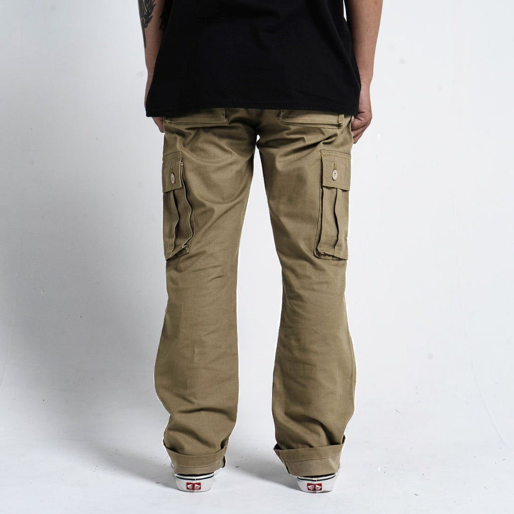 Pride N Joy Co - Khaki Cargo Basic Pants - Pride N Joy Co