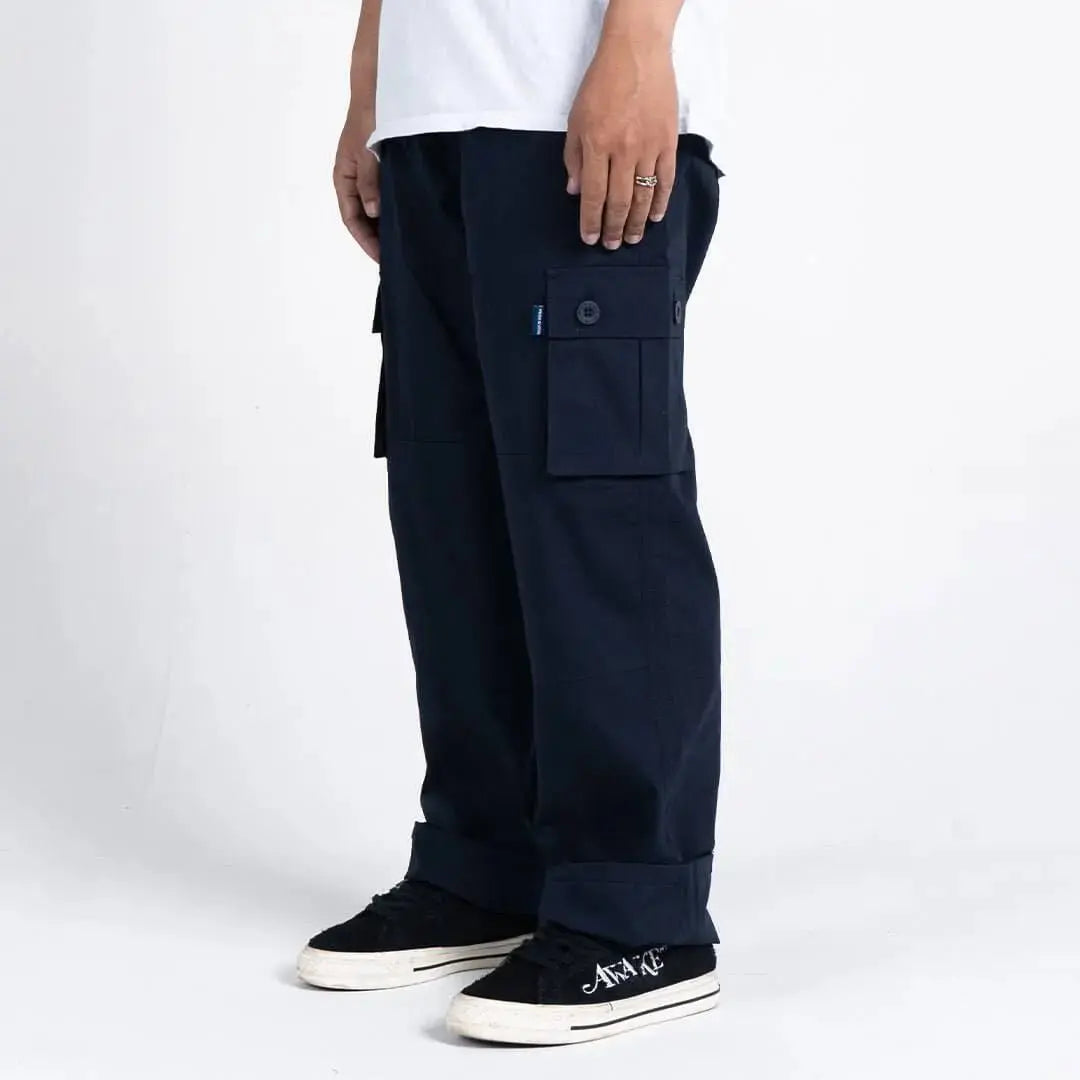 Pride N Joy Co - Navy Cargo Pants Rangers Loose - Pride N Joy Co