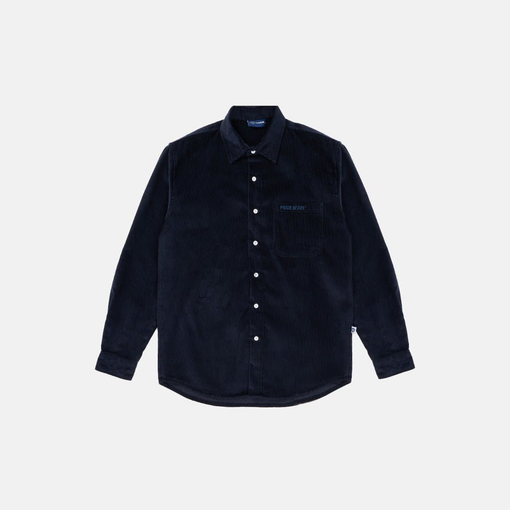 Pride N Joy Co - Navy Corduroy Shirt Embroidery - Pride N Joy Co